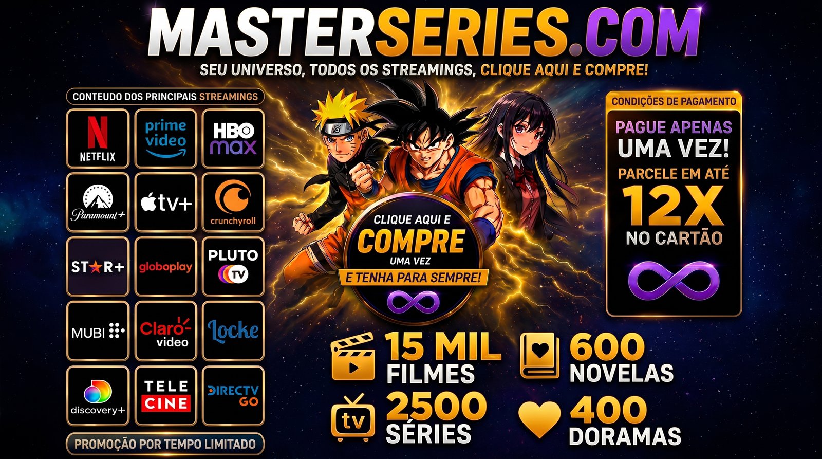 Master Séries — Animes, séries, filmes, novelas e desenhos