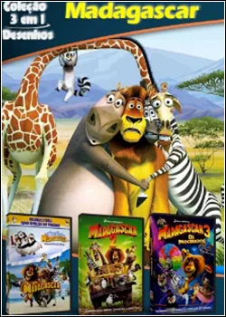 Coleção Digital Madagascar Todos os Filmes Completo Dublado